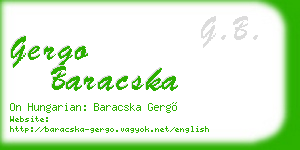 gergo baracska business card